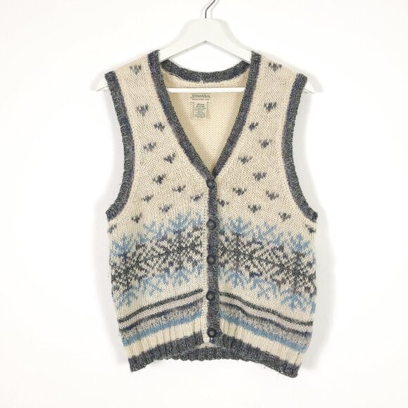Vintage Nordic Wool Blend Sweater Vest Made in Hong Kong - Picture 1 of 6